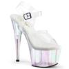 Pleaser - ADORE708HT Sandale à bride à la cheville, Pole dance chaussures - Transparent Product image